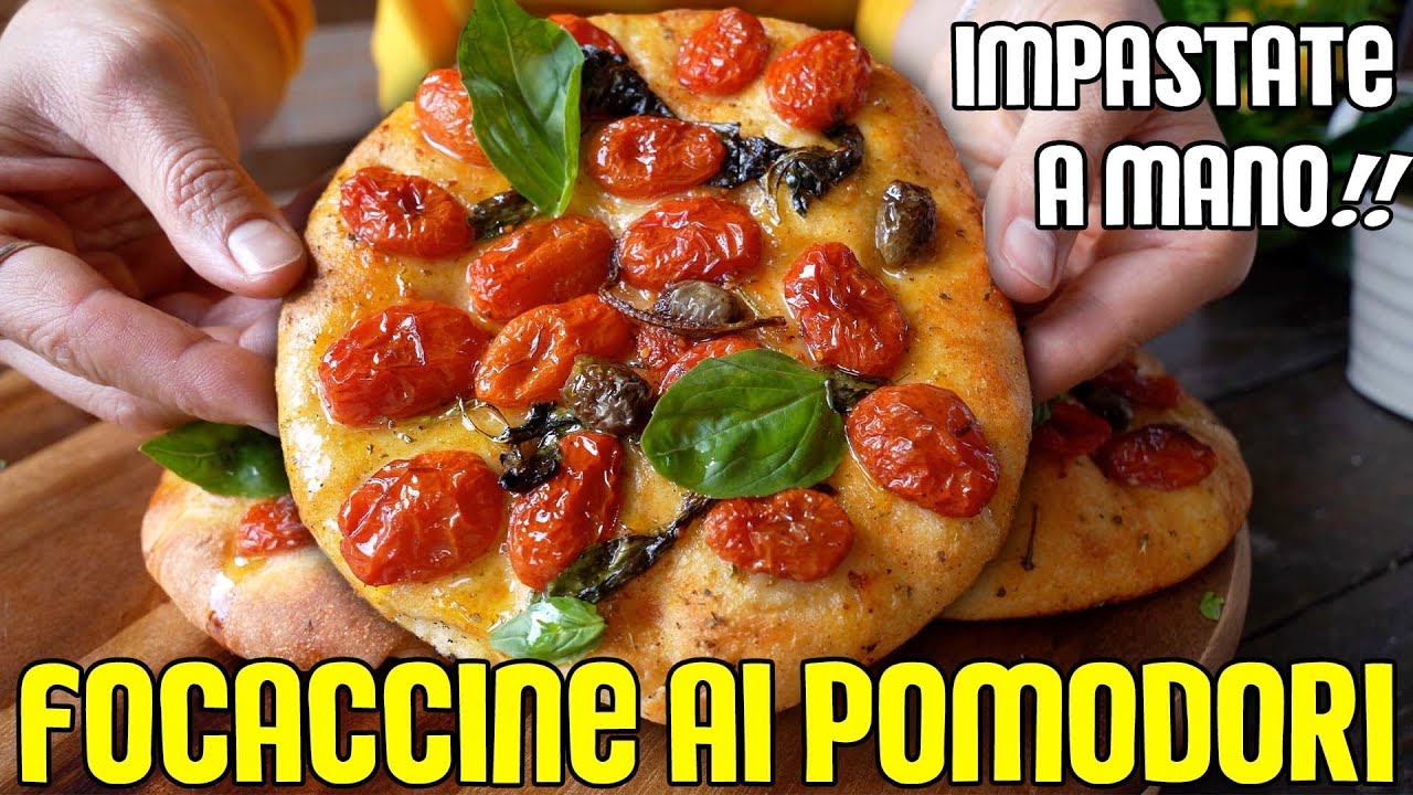 Focaccine ai pomodorini pronte in poche ore e SENZA PLANETARIA * RISULTATO ASSURDO *
