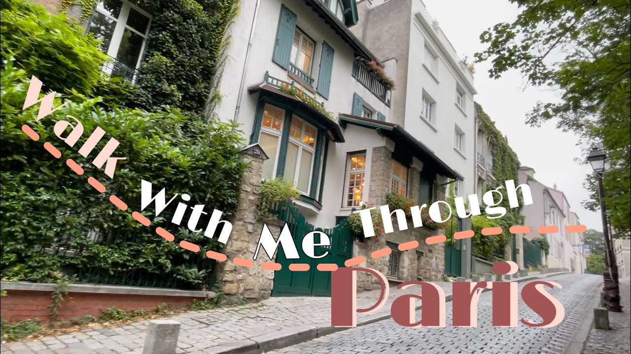 VLOG Walk with me in Paris / Cloudy Montmartre, Beating the Tourists, Pain au Chocolat