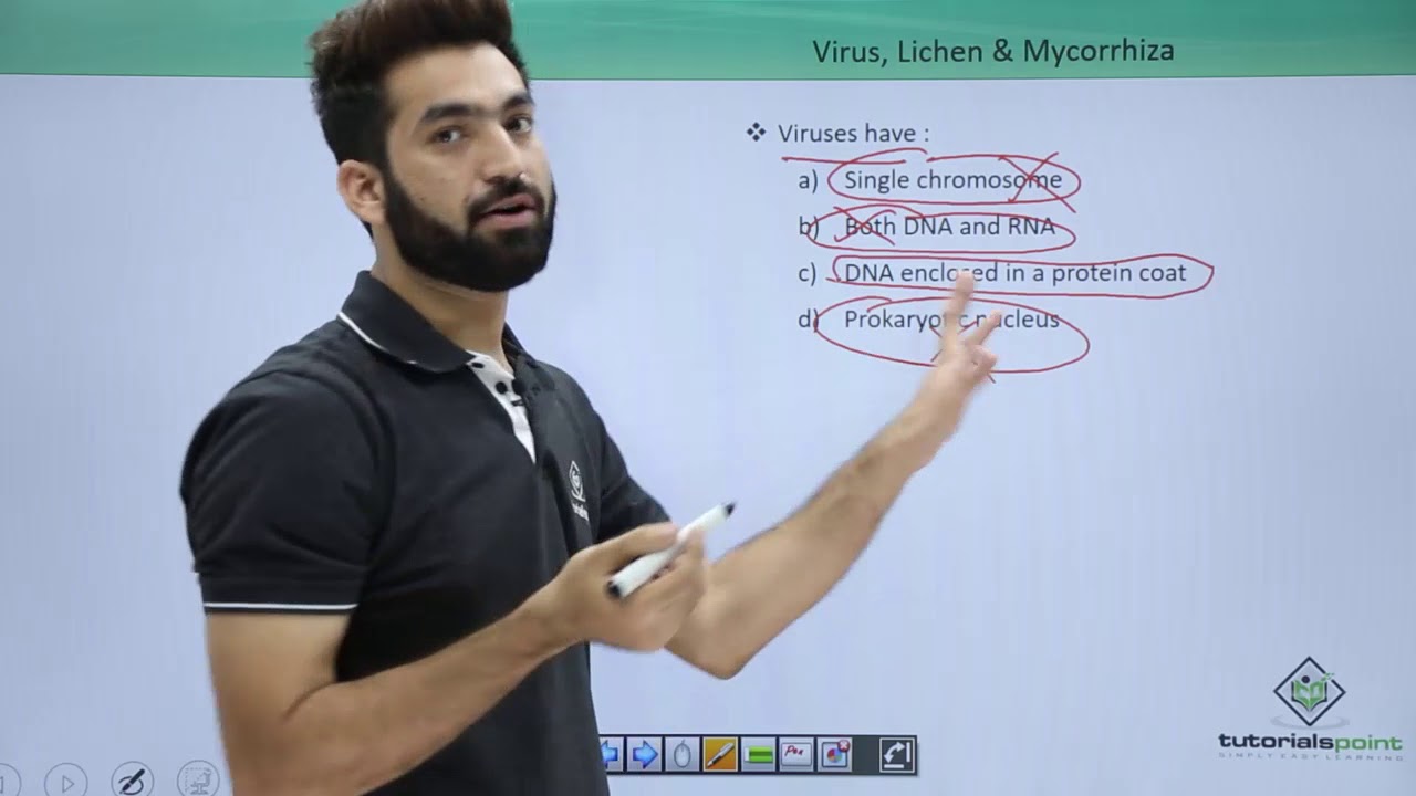 Class 11th &ndash; MCQs on Virus, Lichen and Mycorrhiza | Biological Classification | Tutorials Point