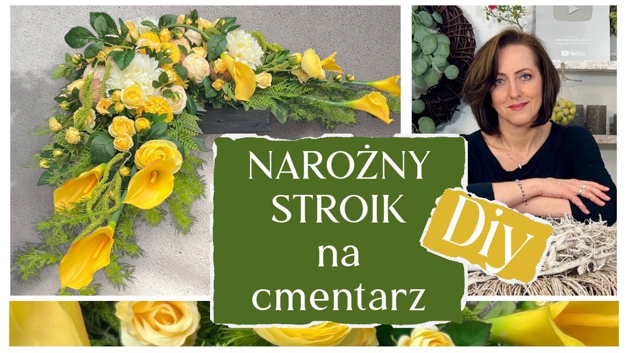 NAROŻNY STROIK Z CALLĄ / DEKORACJA NA CMENTARZ