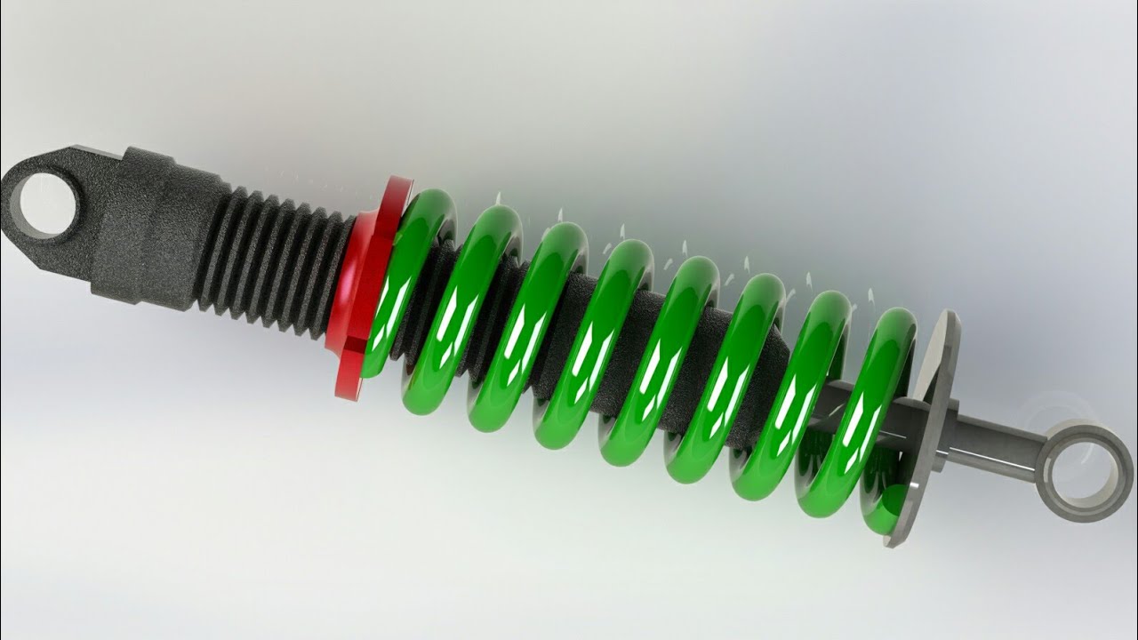 Suspension Design 3D Model in Solidworks / Shock Absorber Design 3D Model@Knowledge_Centre_03
