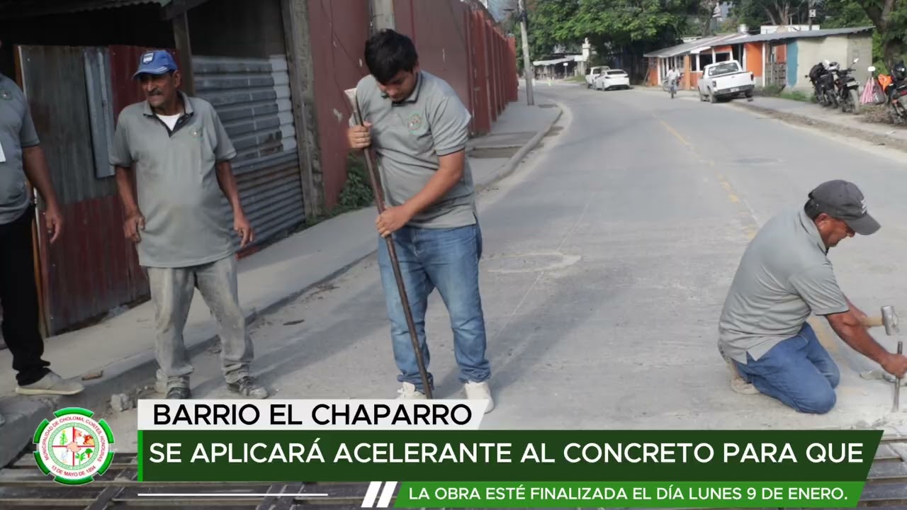 Reconstrucción de Quiebrapatas en calle que conduce el Mall, hacia el Bo. El Chaparro