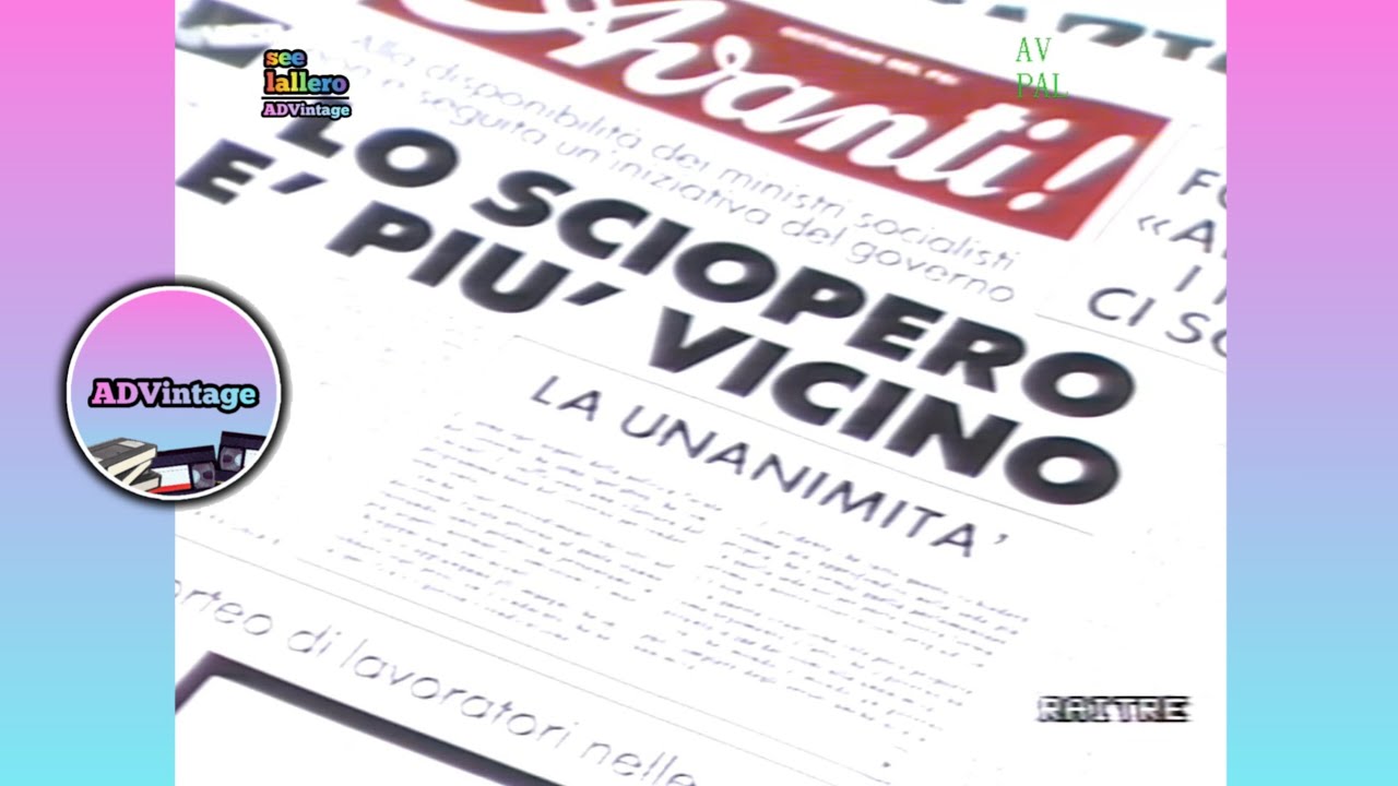 Mini sequenze + Tg3 (ed. notte) e Oggi in edicola - Rai 3, notte 11/12 gennaio 1989 🌛