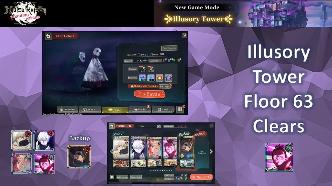 Illusory Tower Floor 63 Clear with Yuji and Todo