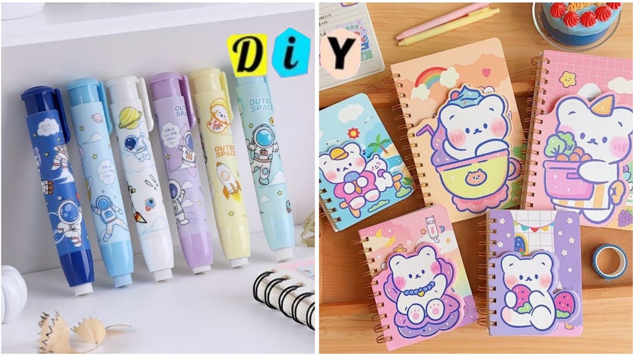 How to make cute school supplies🌷✨ / DIY cute stationery / Handmade school supplies / Stationery