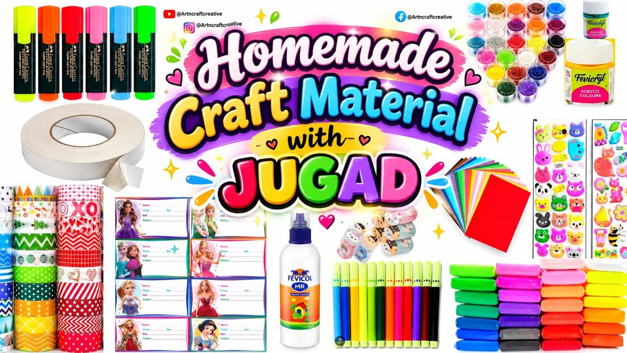 12 Homemade Art and Craft Materials Using Life Hacks💡