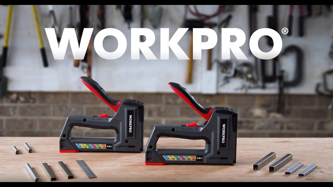 WORKPRO® Tools | 6-in-1 Heavy-Duty Staple Gun