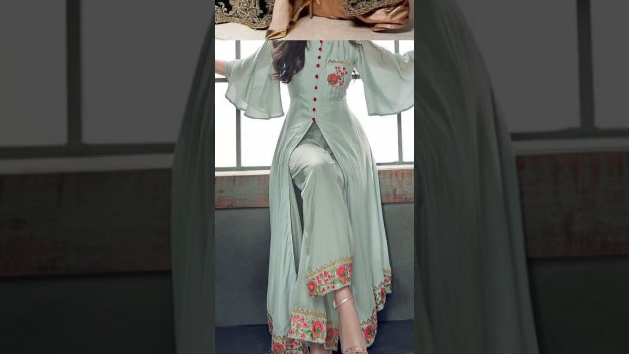 latest dress front open stylish kurti design #comments #subscribe