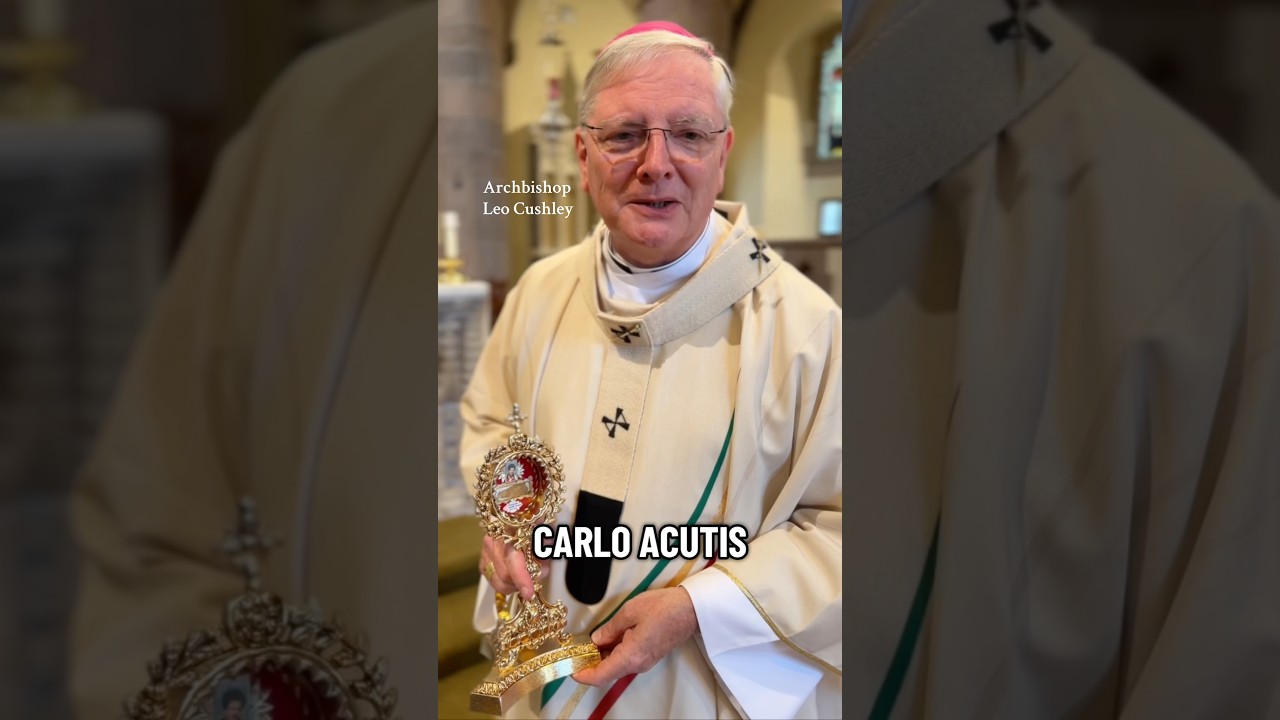 Relics of St Carlo Acutis are at St Mary&rsquo;s Cathedral, Edinburgh, until Mon. St Carlo, pray for us!