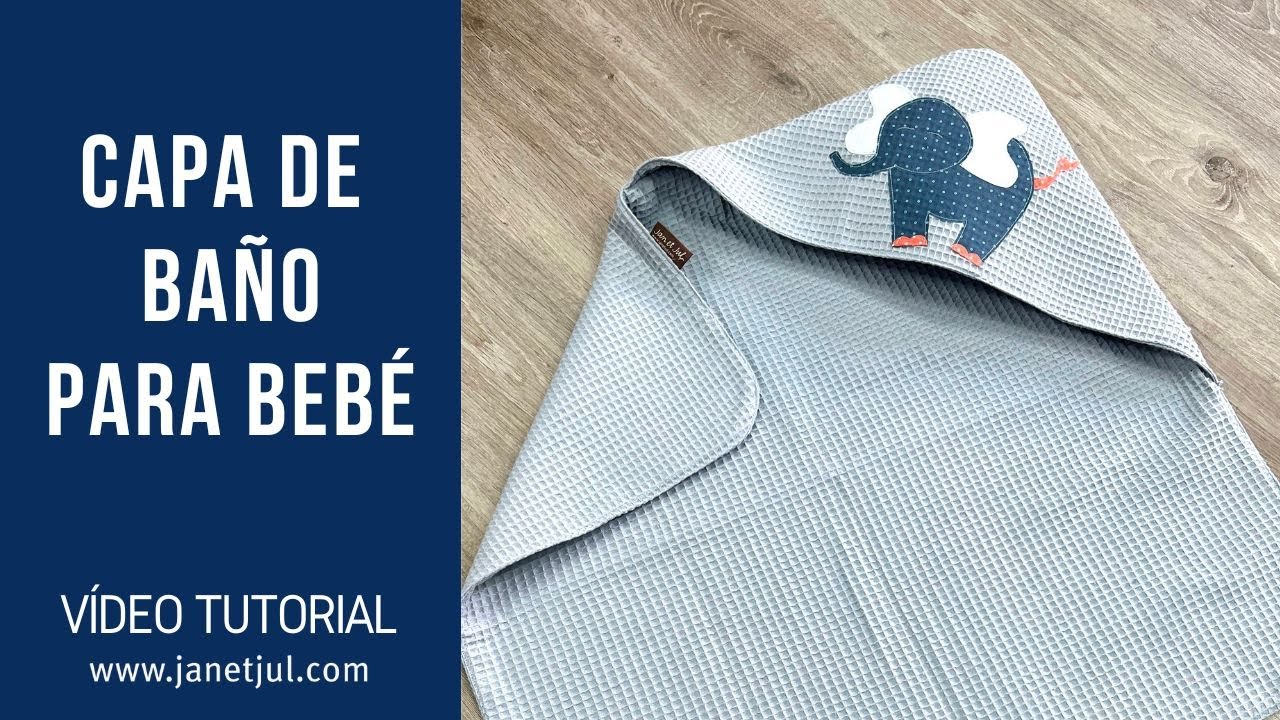 Capa de baño con capucha para bebé y aplicación de tela con patrón gratis | Tutorial Fácil