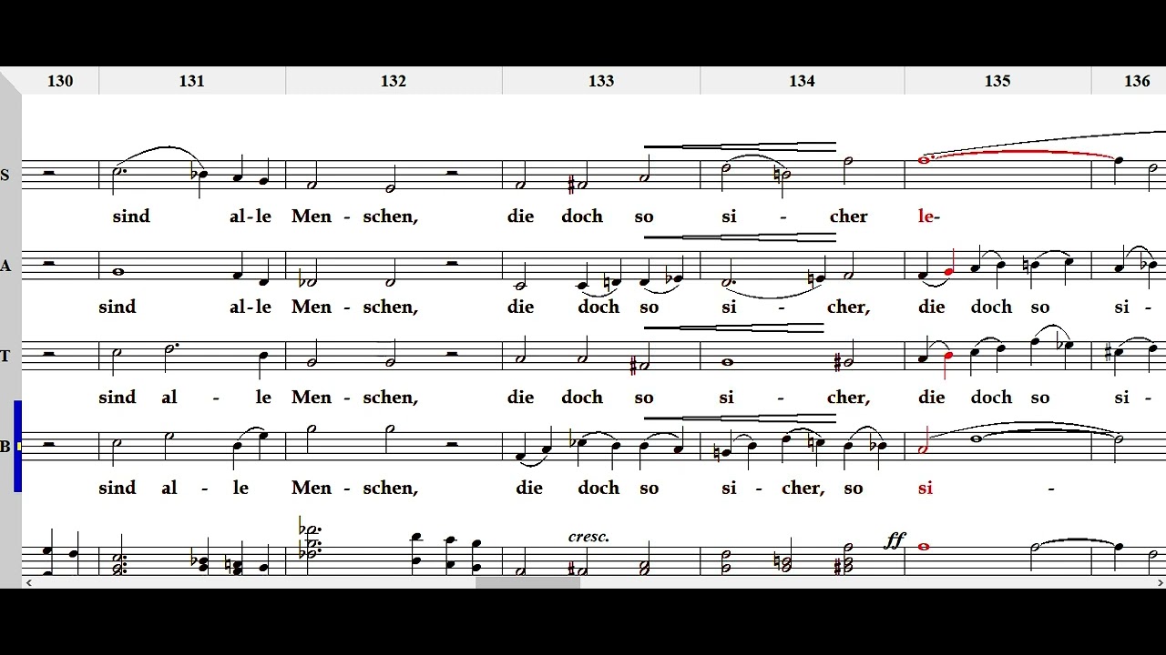 3. Herr, lehre doch mich, dass ein Ende (Brahms Ein deutsches Requiem) Bass