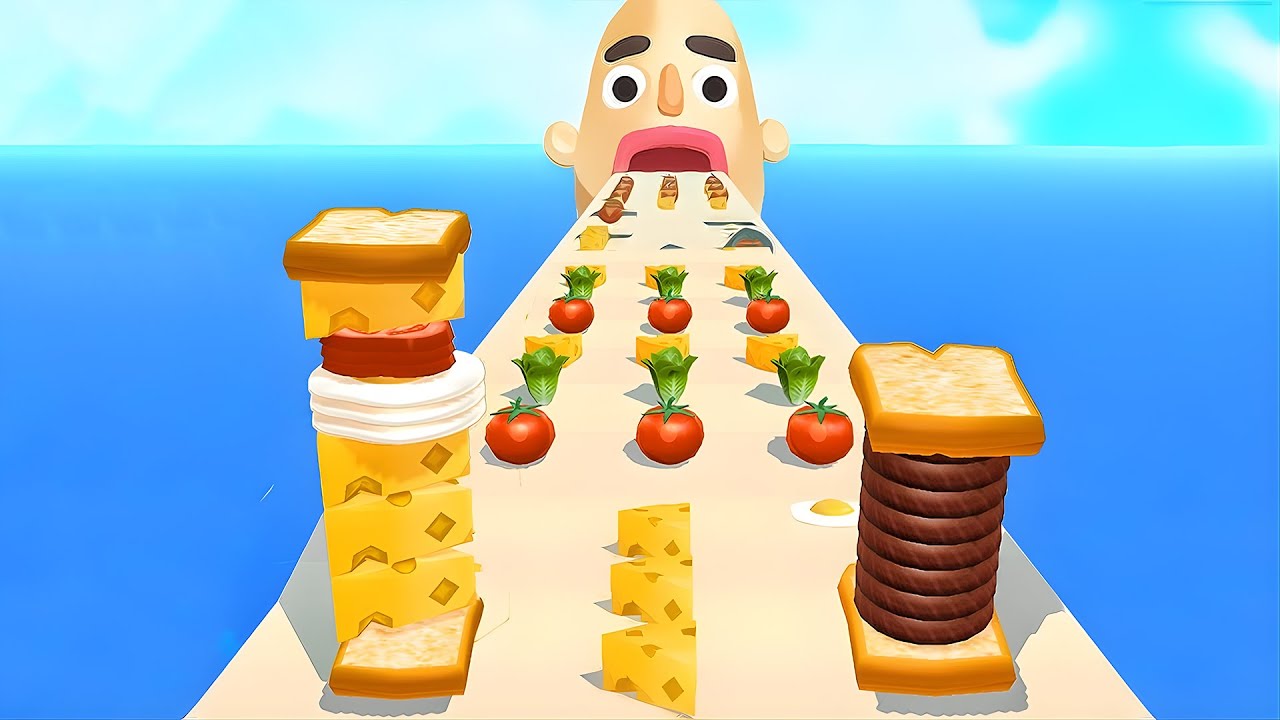 Sandwich Runner - SpeedRun All Levels Gameplay Walkthrough Android,ios New Update Ep258