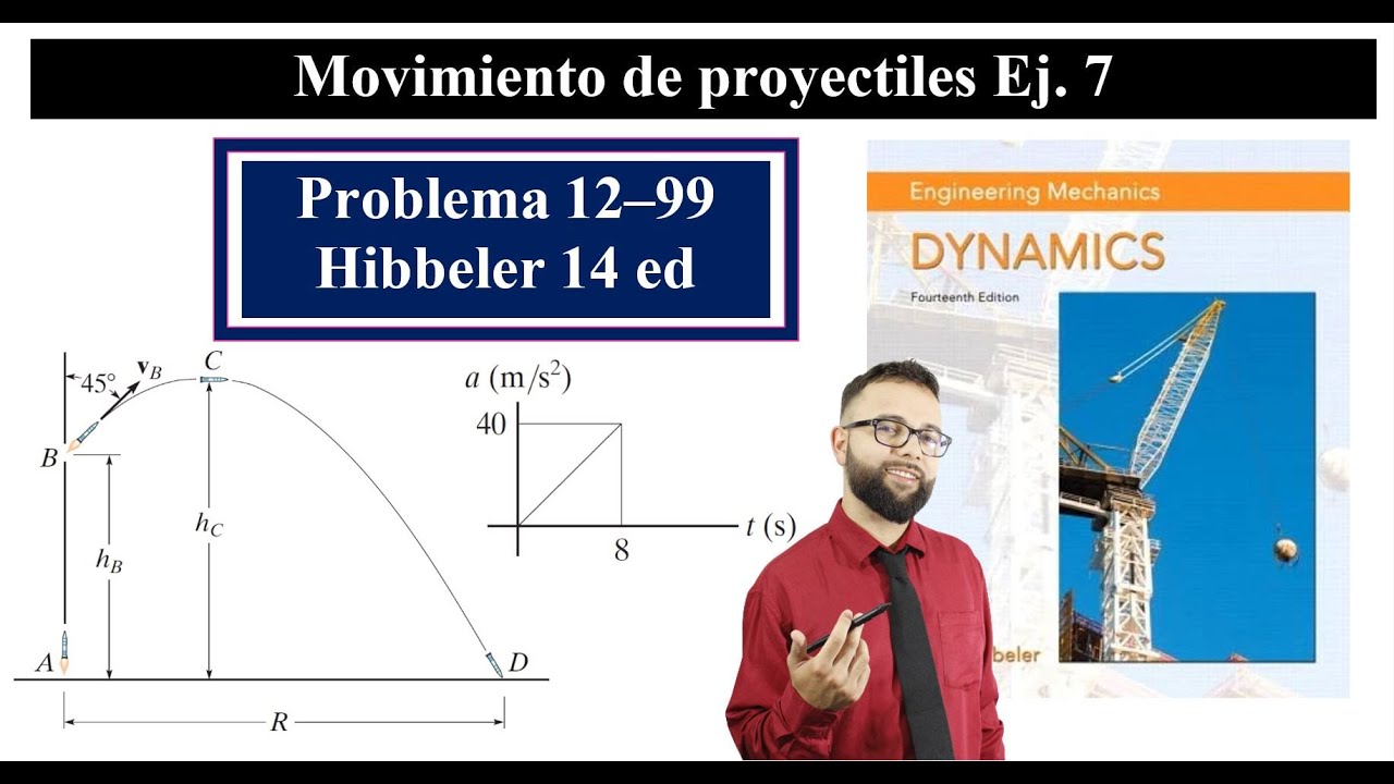 Movimiento de proyectiles || Ej. 7 || Problema 12–99 Hibbeler 14 ed