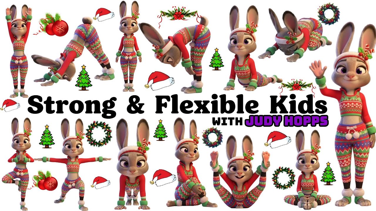 Yoga for Flexibility and Strength with  Judy Hopps  I Fun Kids Yoga #kidsyoga  #funyoga