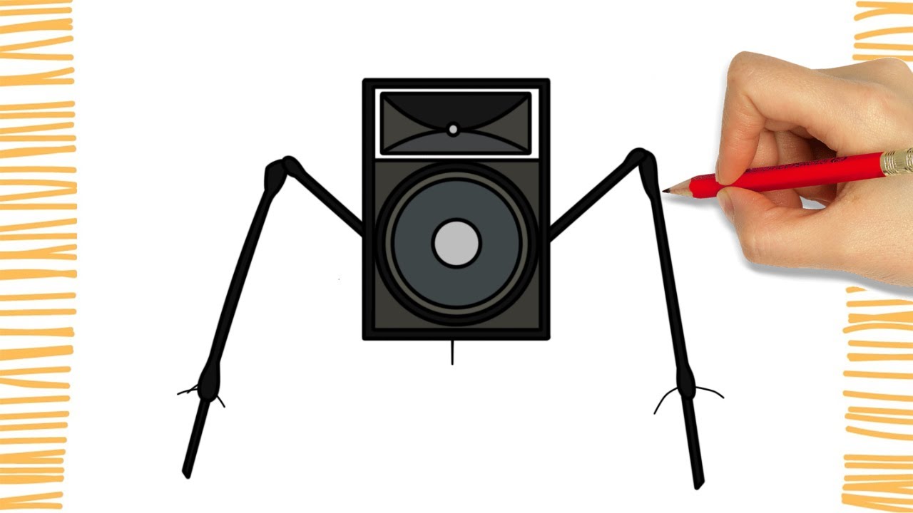 Como Dibujar a SPIDER SPEAKER I SKIBIDI TOILET I fácil