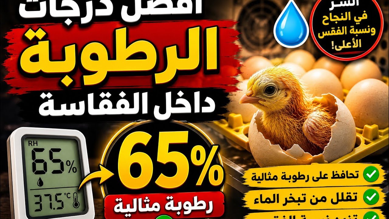 افضل درجات الرطوبه للفقاسه وتأثيرها بشكل ملحوظ علي نسبة الفقس #فقاسات #فقاسة #الشعب_الصيني_ماله_حل