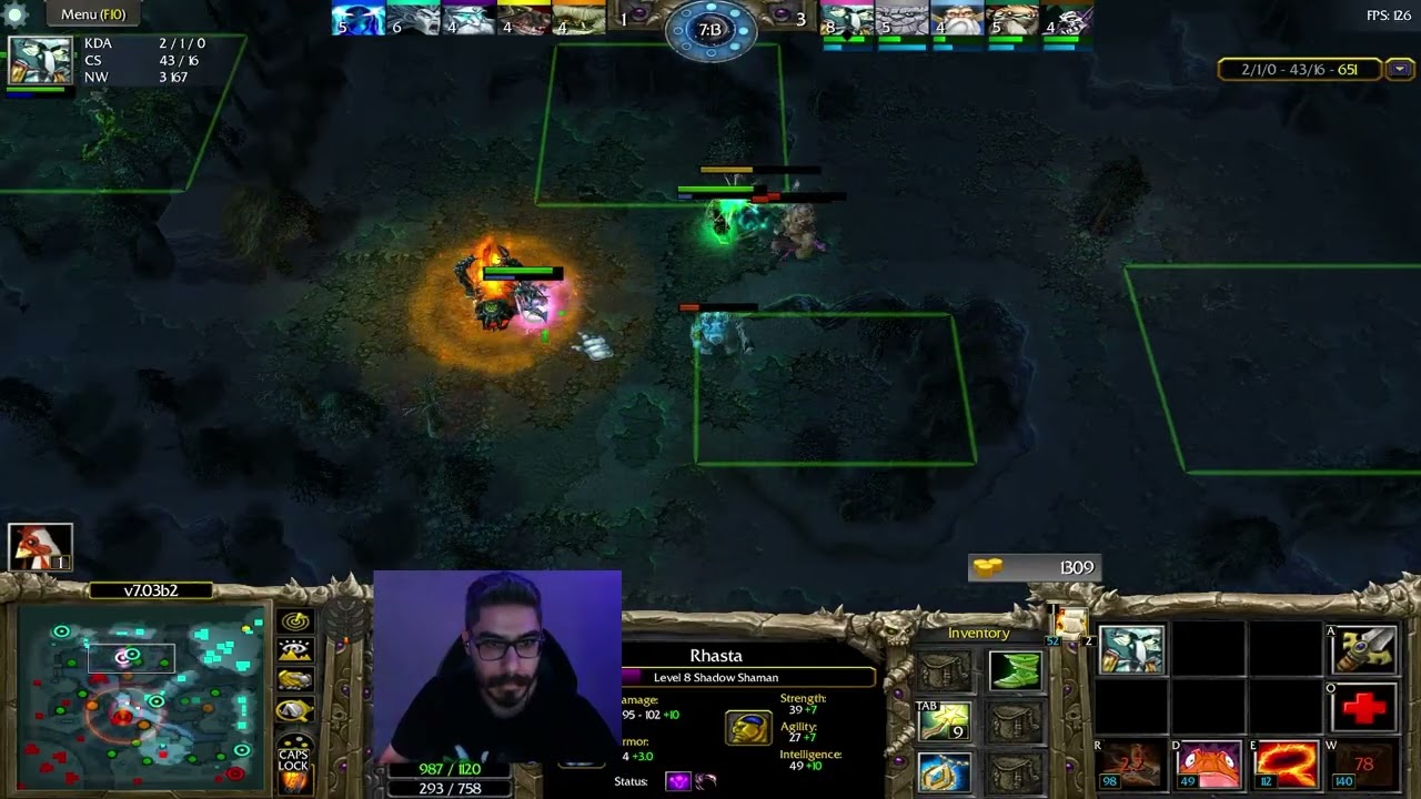 Dota 1 Atinad GamePlay Shadow Shaman Mid Hard Game دوتا1 گیم پلی اتیناد اس 
