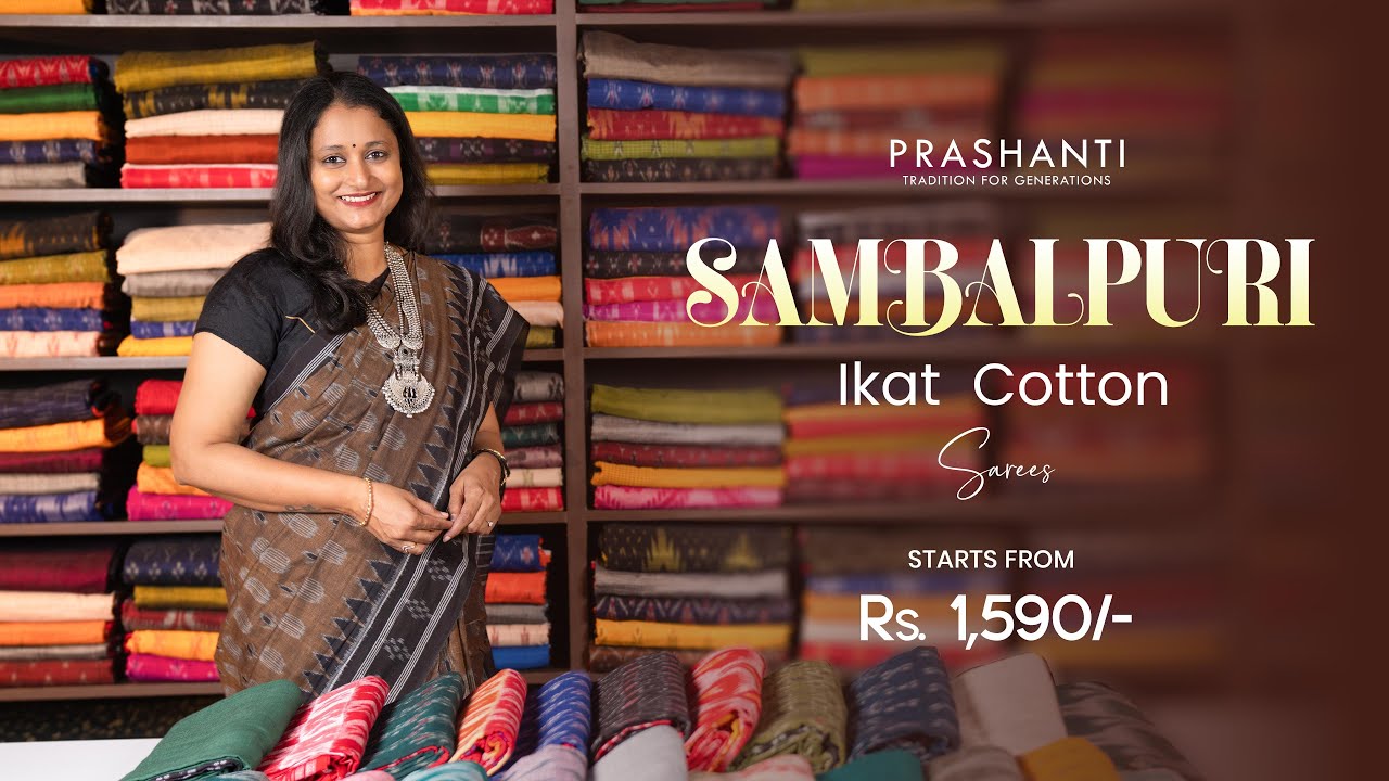 Sambalpuri Ikat Cotton Sarees from Rs.1590/- | Prashanti | 28 Jan 25