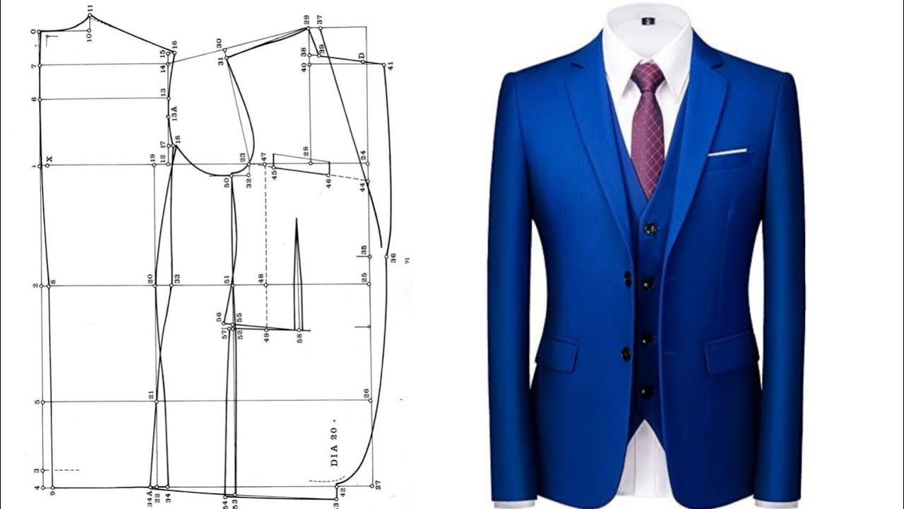 Single brested jacket cutting  tutorial.(STEP BY STEP) EASY METHOD 