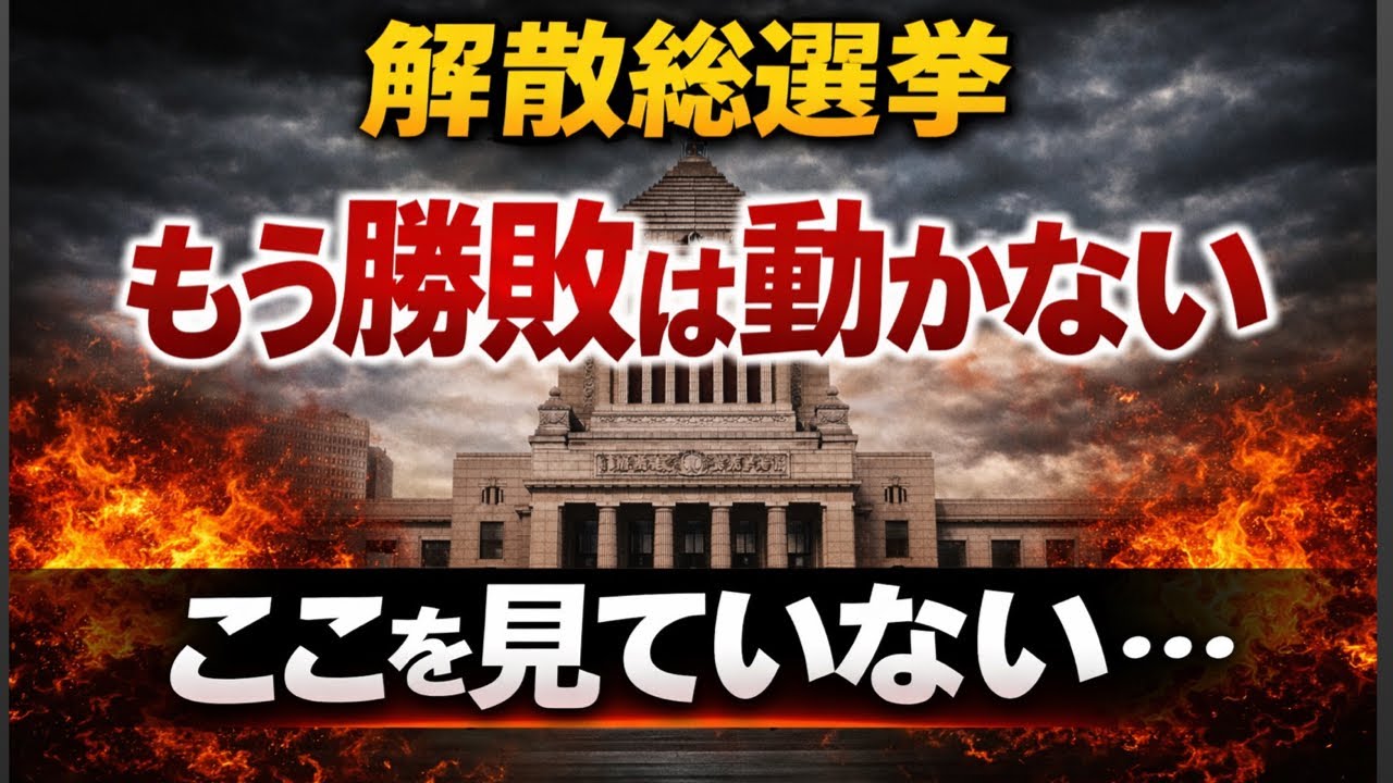 解散総選挙、もう勝敗は動かない｜多くの人が見ていない決定点　#自民党　#中道改革連合 
