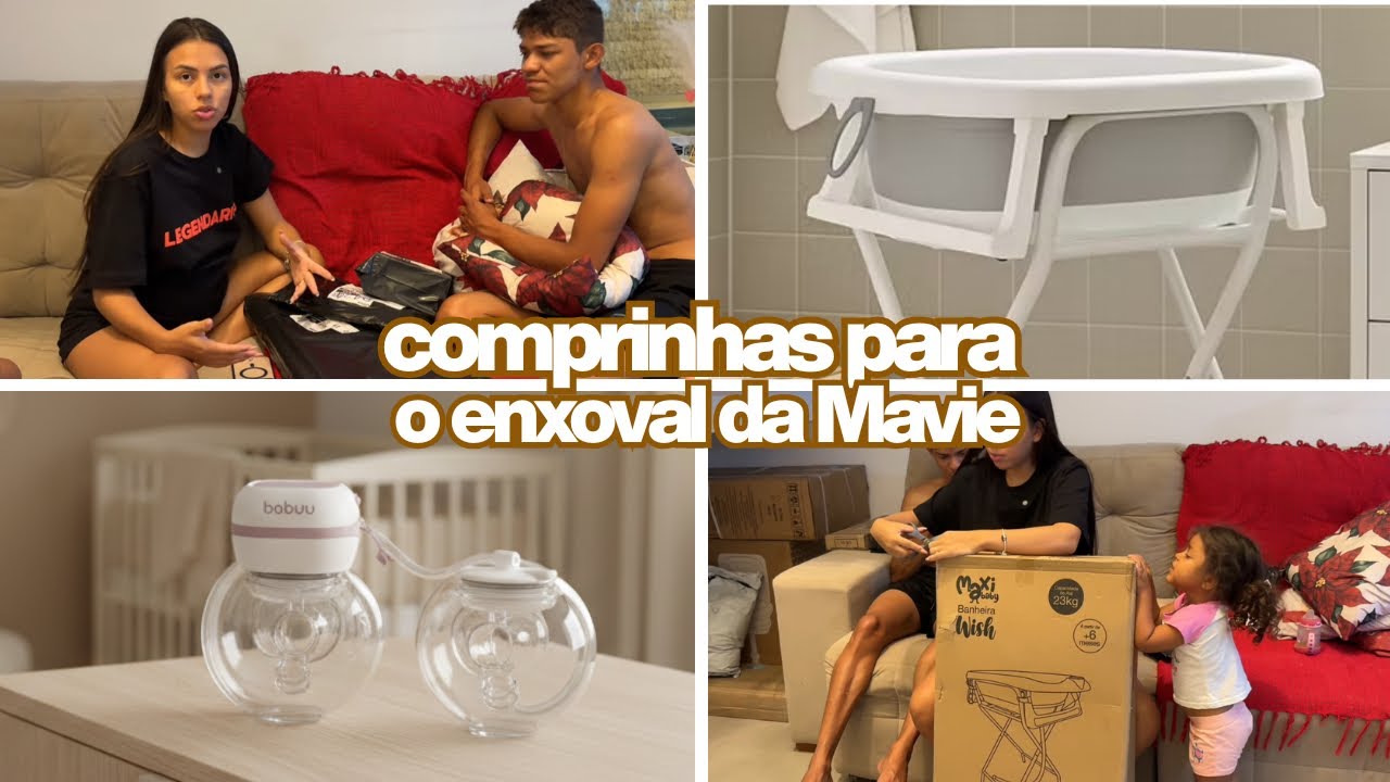 ABRINDO COMPRINHAS DO ENXOVAL DA MAVIE - chegou a banheira 😍🩷