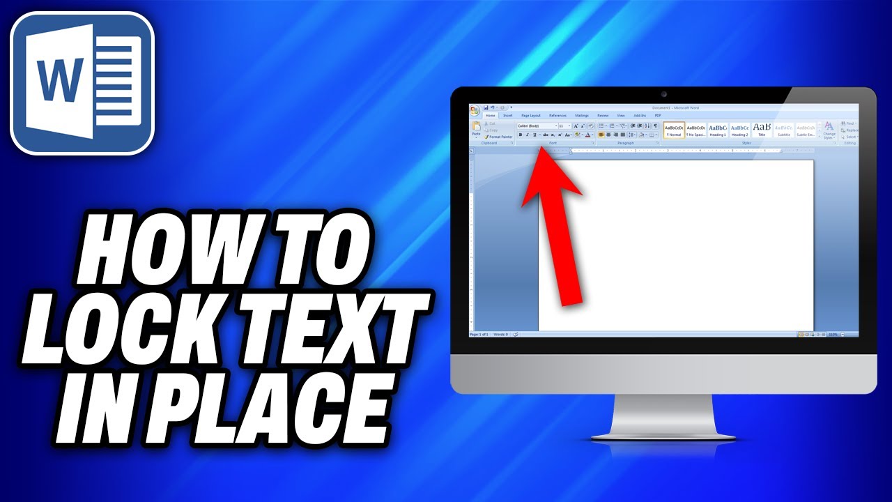 How To Lock Text In Place Ms Word - Easy Fix