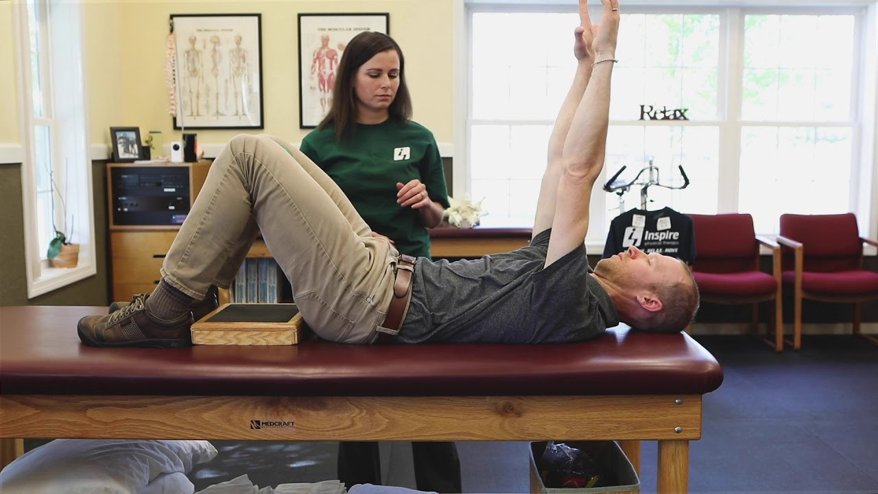 Hooklying T8 Extension w Hamstrings