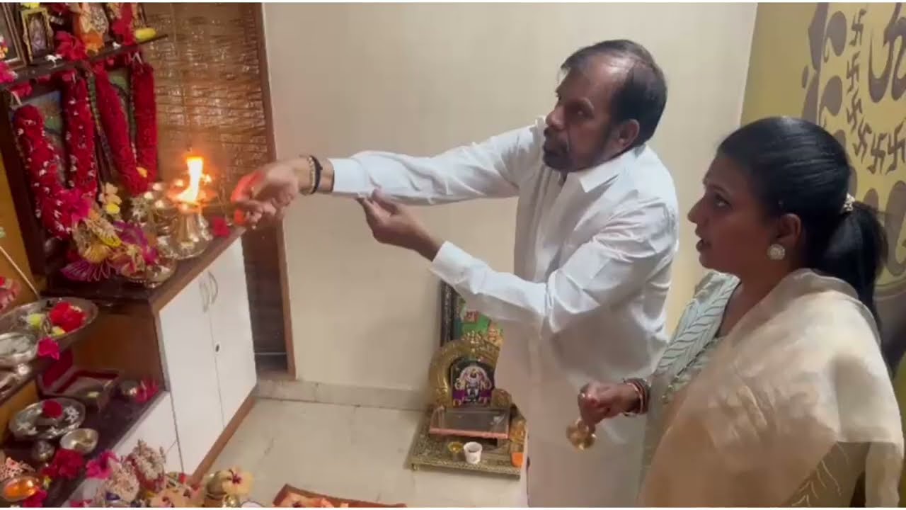 Sankranthi special pooja by RK Roja in Nagari home