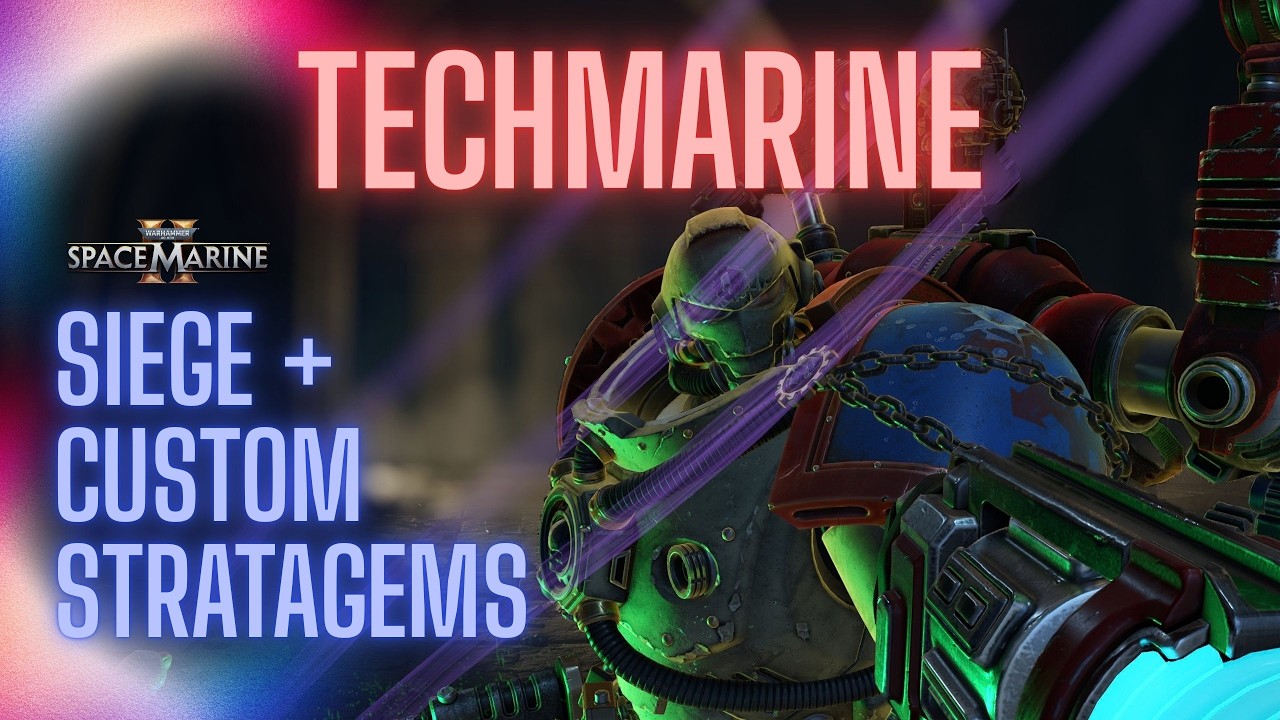 ✠ CYBER SOLACE ✠ - SPACE MARINE 2 - PLAYING TECHMARINE ON HARD SIEGE MODE! - XENOPHASE BLADE ACTION!