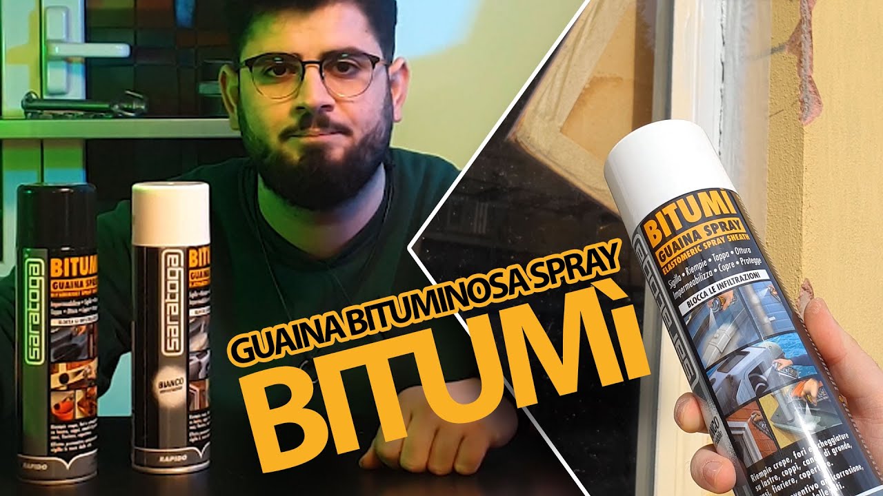 Guaina Bituminosa  Spray Impermeabilizzante Sigillante Saratoga Bitumì (Bianca e Nera)