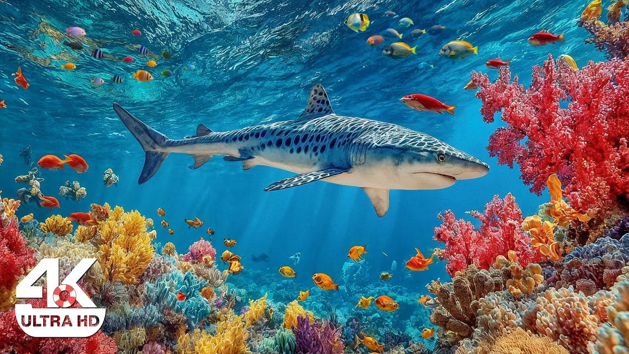 Under Red Sea 4K VIDEO UHD 🐠 Colorful Coral Fish – Calm Ocean Relaxation Journey