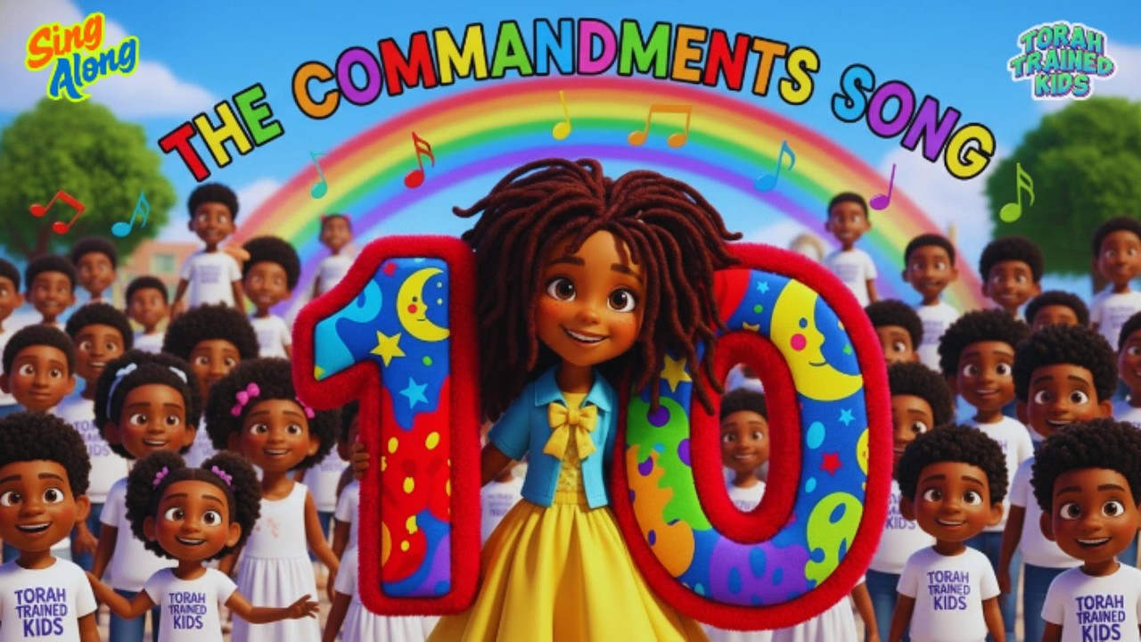 🎶 The 10 Commandments Song | Hebrew Israelite Kids Sing Along with Adira 🧒🏿👧🏿
