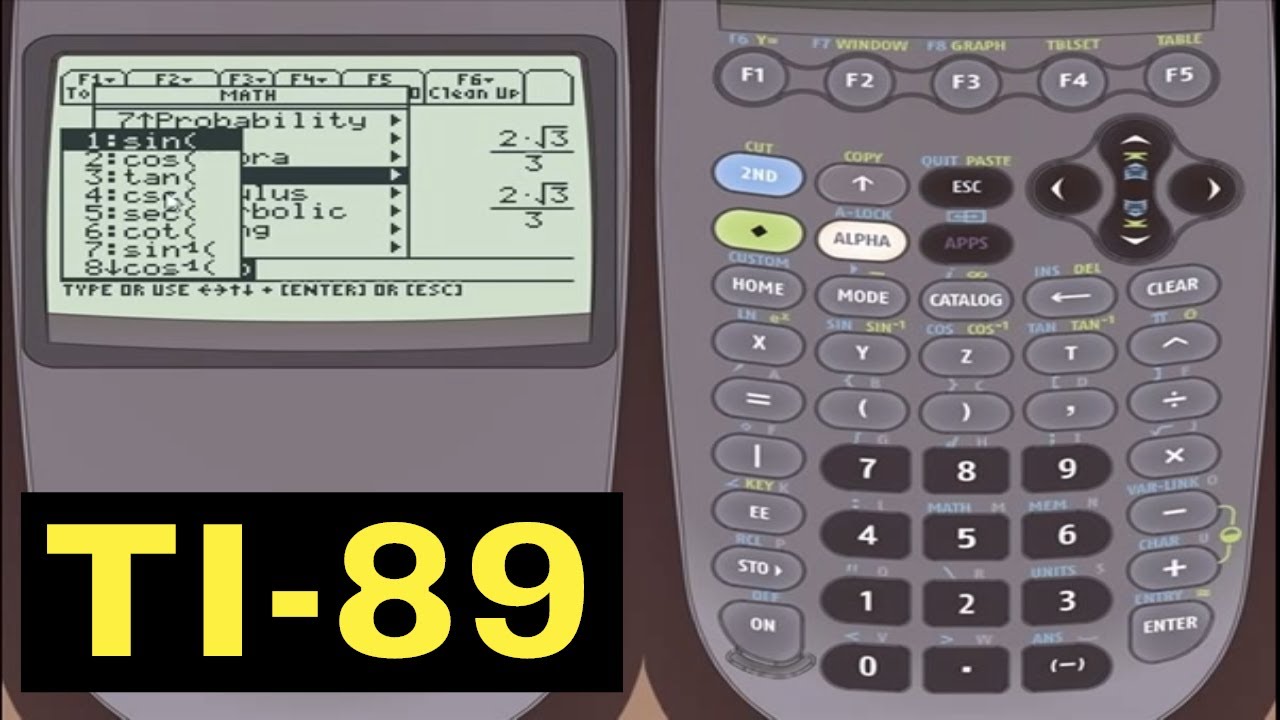 TI-89 Calculator - Sin, Cos, Tan with the TI-89 Calculator