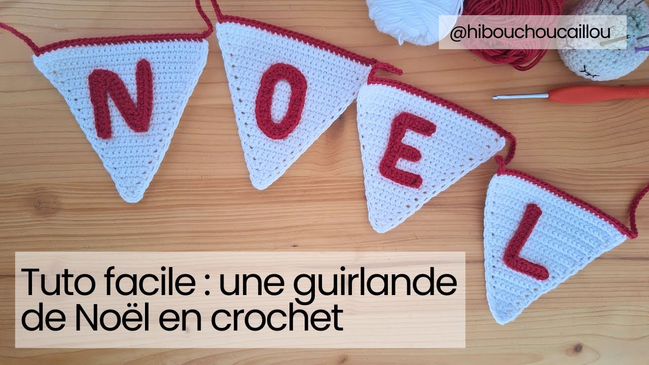 Tuto crochet : une guirlande de Noël (très facile)🎄✨