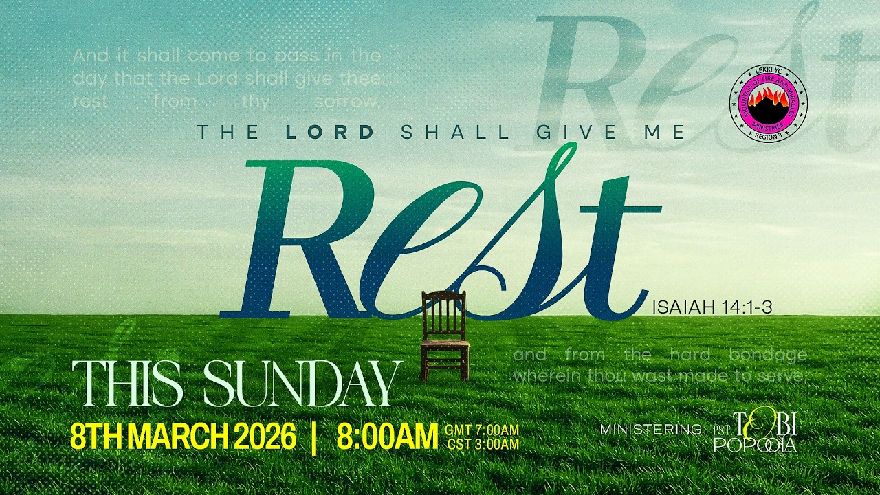 Sunday Worship Service (THE LORD SHALL GIVE ME REST) with Pastor Tobi Popoola ||08|03||2026