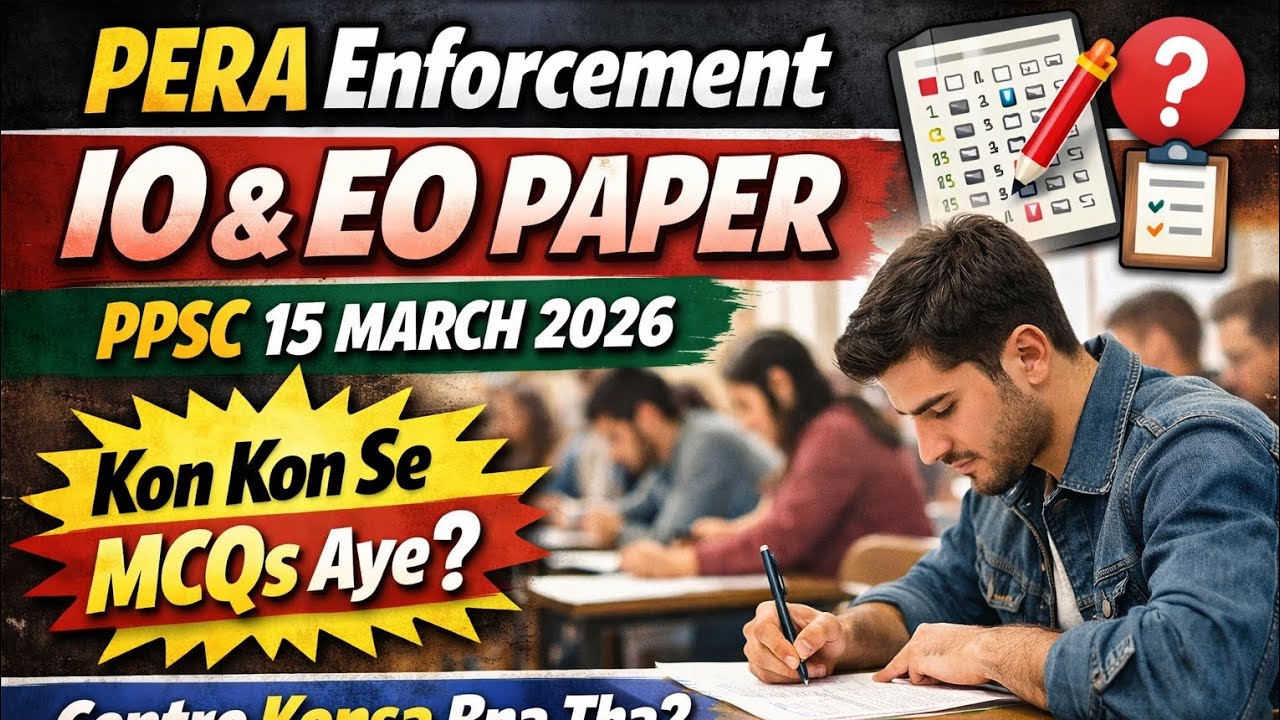 Pera Force Investigation and Enforcement Officer today solved Ppsc paper