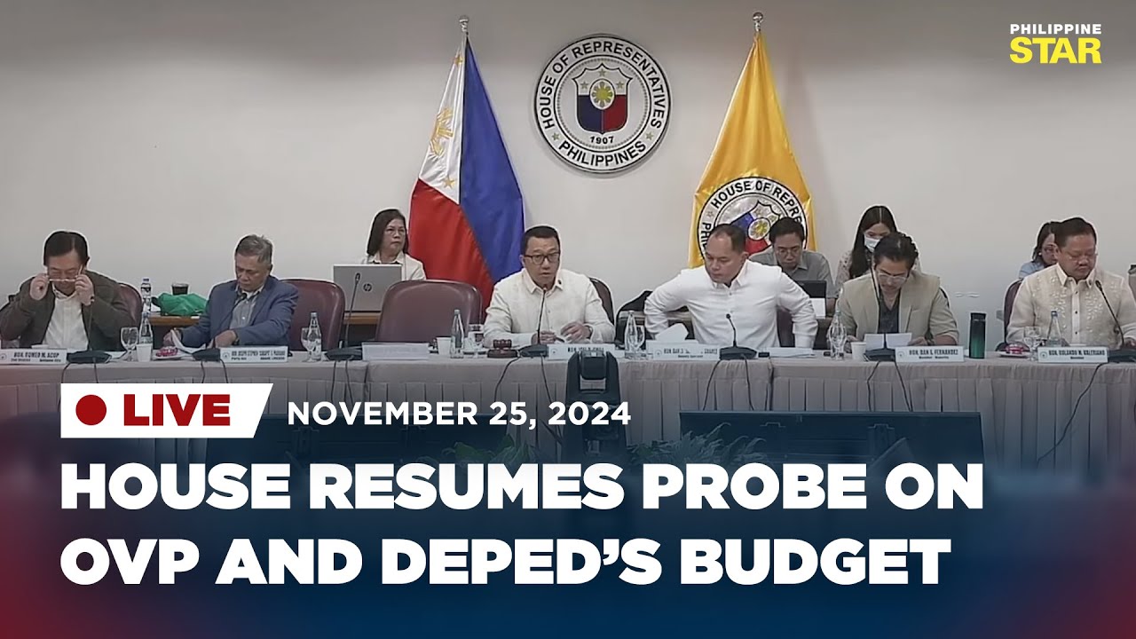 PART 2 LIVESTREAM: House of Representatives resumes probe on OVP and DepEd’s budget utilization