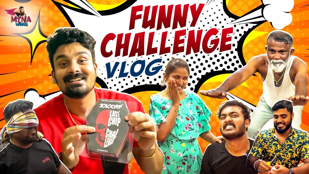 Challenge-ல சிக்கி இப்டி அழுகுறாங்களே | FULL FUN Challenge Vlog | Myna Wings