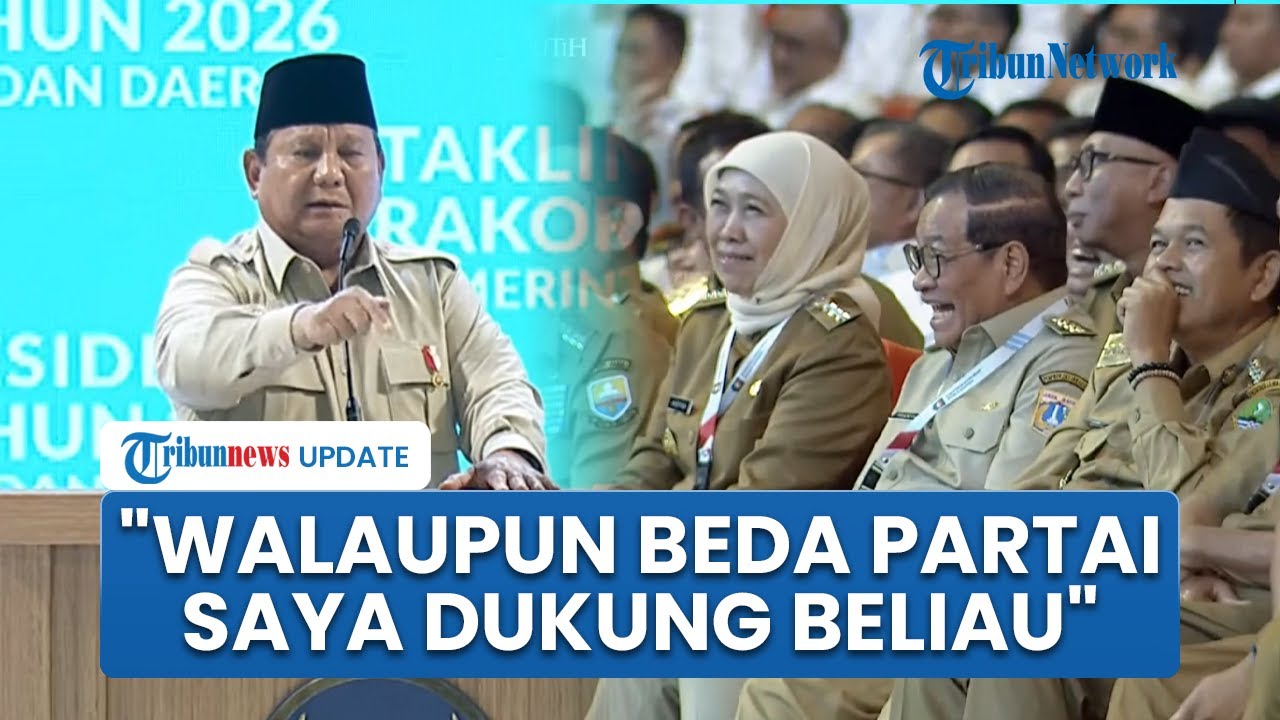 Kelakar Prabowo Tetap Dukung Pramono pada 2029 meski PDIP, Dedi Mulyadi hingga Khofifah Tertawa