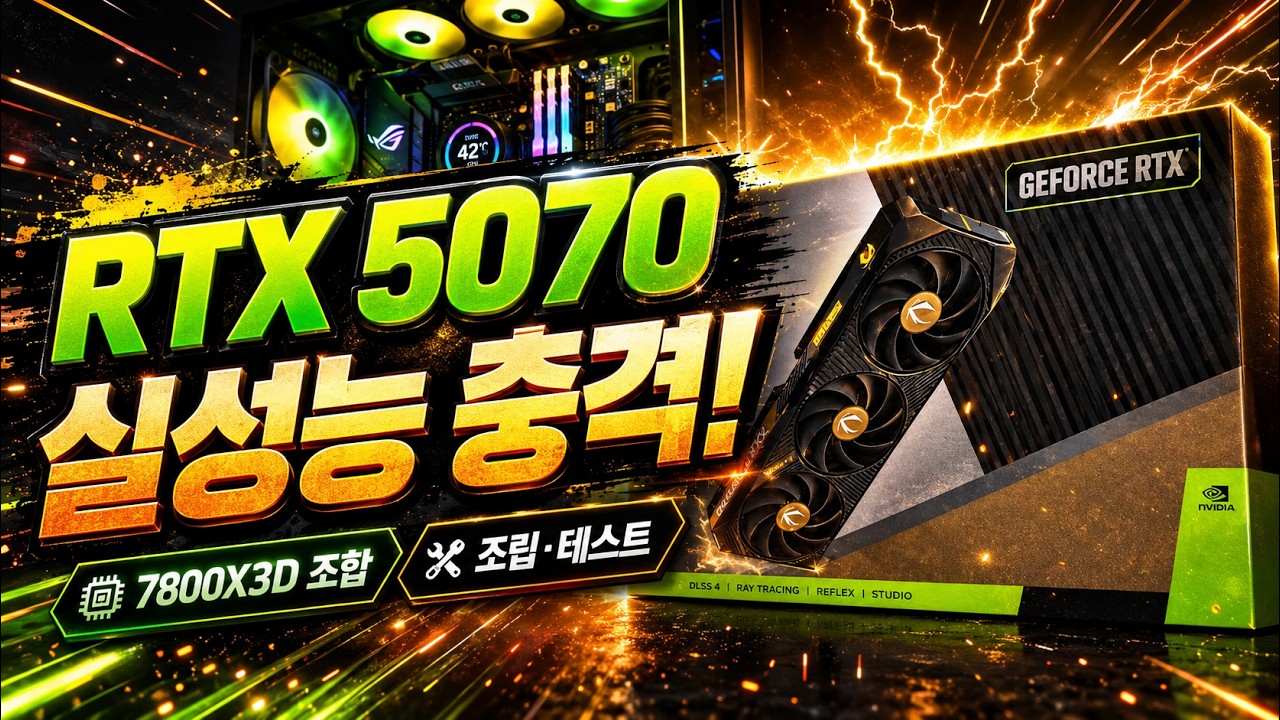 ZOTAC GAMING 지포스 RTX 5070 SOLID OC D7 12GB 진짜성능 생방송에서 테스트한 값 그대로 보여드립니다.