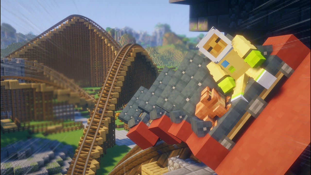 I Built a GIANT Wooden Coaster With Create: Coasters