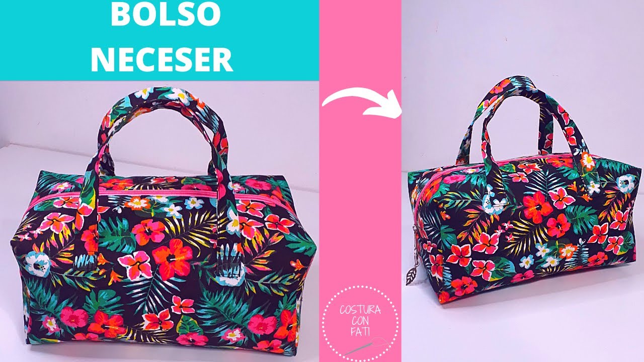 DIY &ndash; BOLSO NECESER  / BOLSO DE MANO / NECESER CON MANIJAS