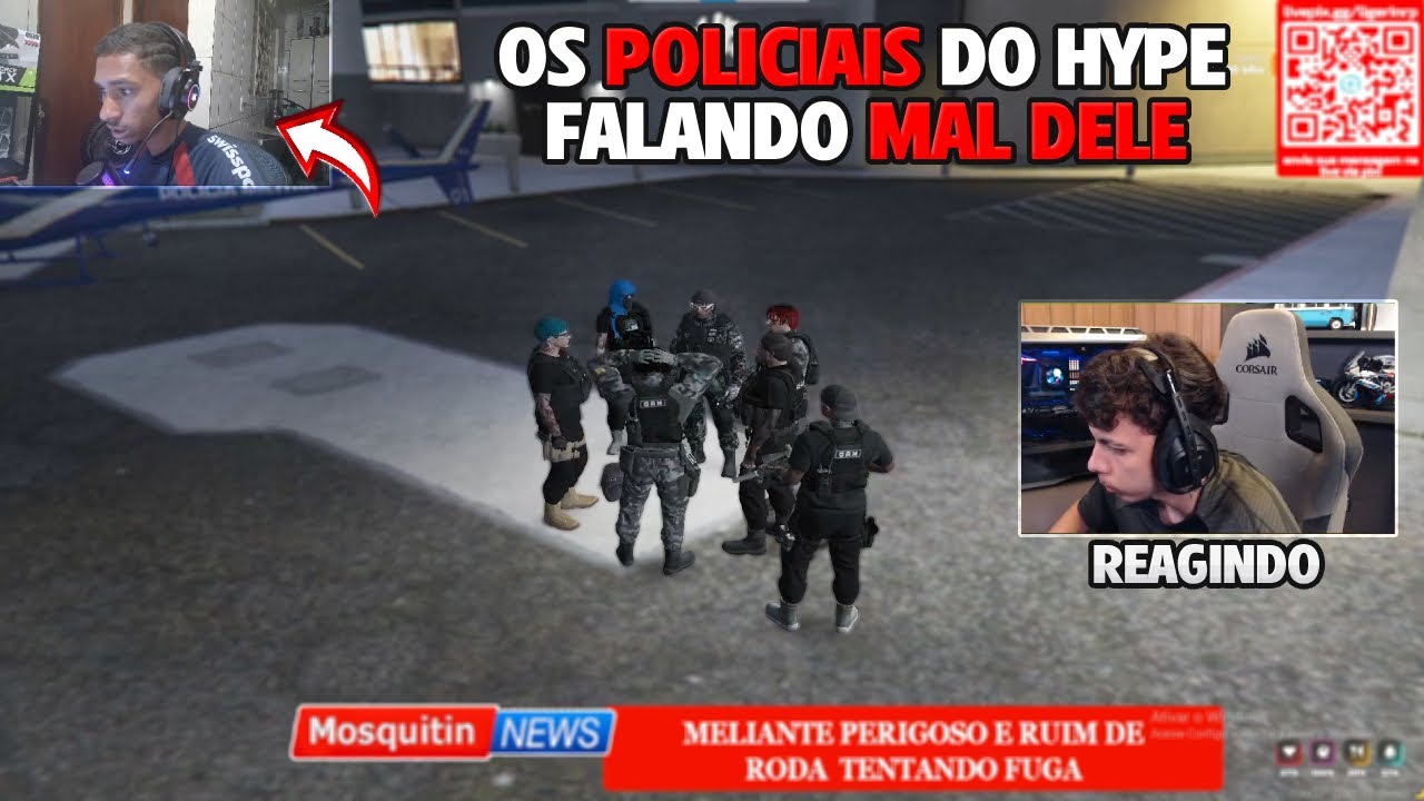 BK REAGINDO | OS POLICIAIS DO HYPE FALANDO MAL DELE  | HYPE RP | GTA RP |   🇹🇷