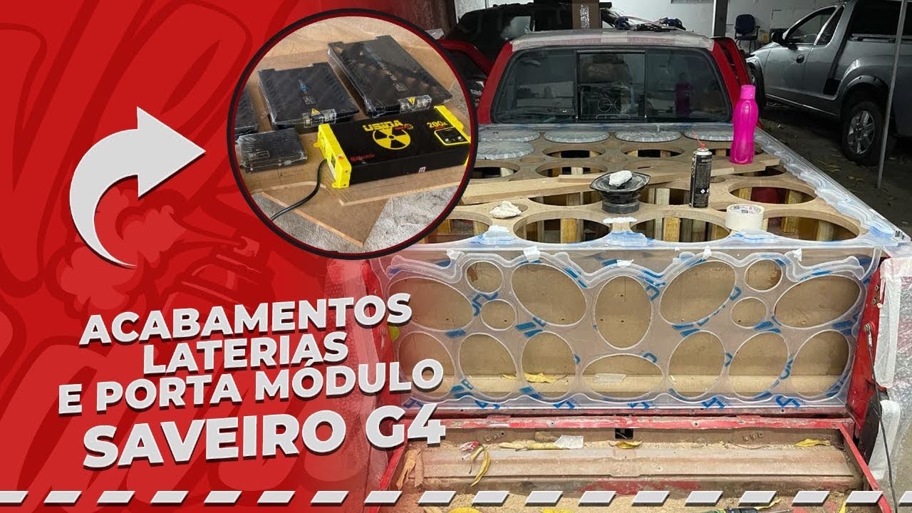 Acabamentos de acrílico e porta módulo SAVEIRO G4