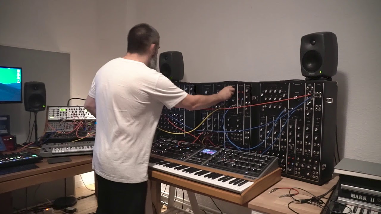 Techno Jam with sweet IIIP Moog Modular Synth, 2 DFAM and a Roland TR8s Drum Machine