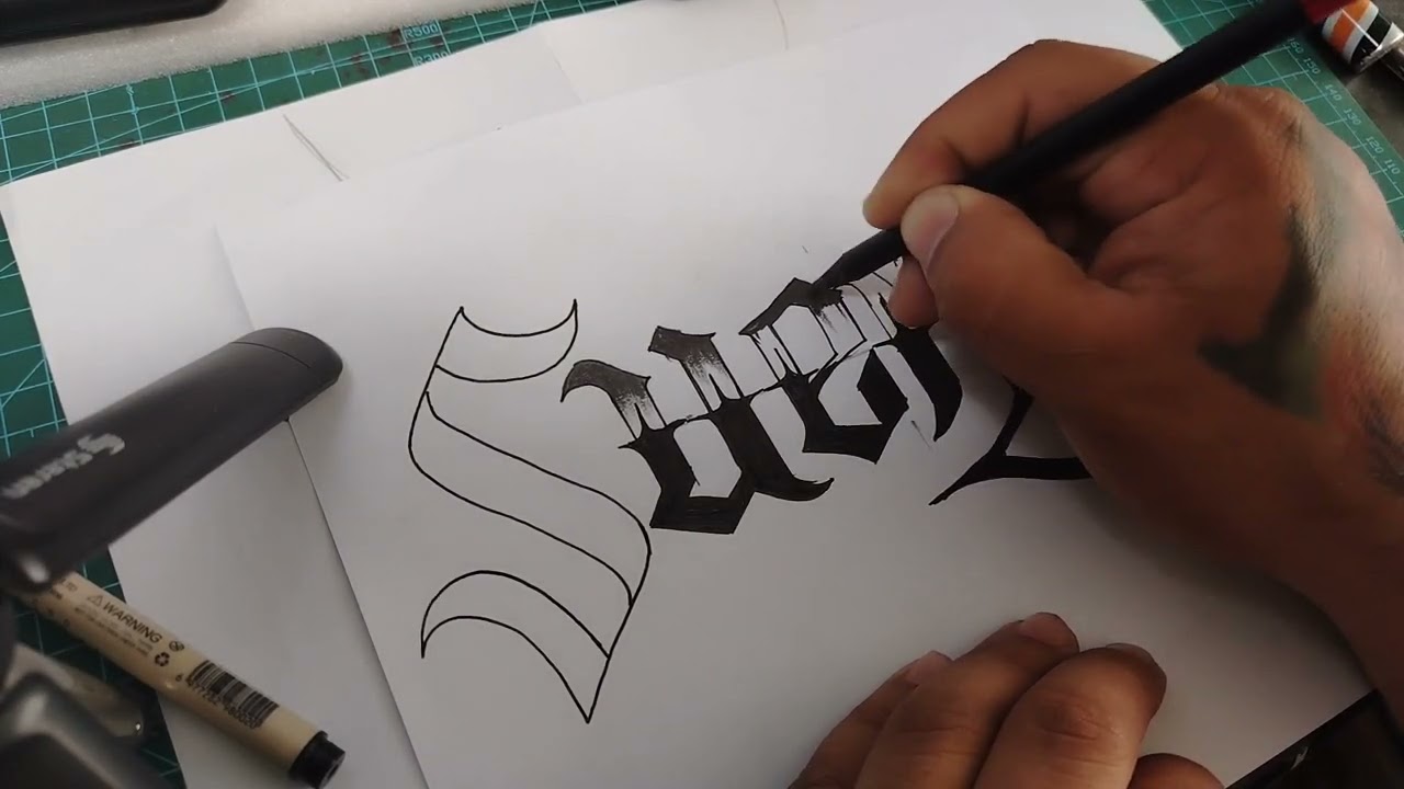 Throw up graffiti sketch 19 lettering 
