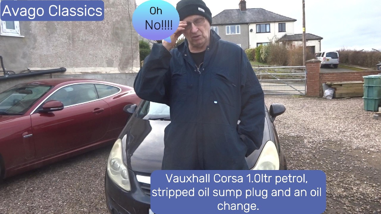 Vauxhall Corsa 'D' stripped oil sump plug and oil change