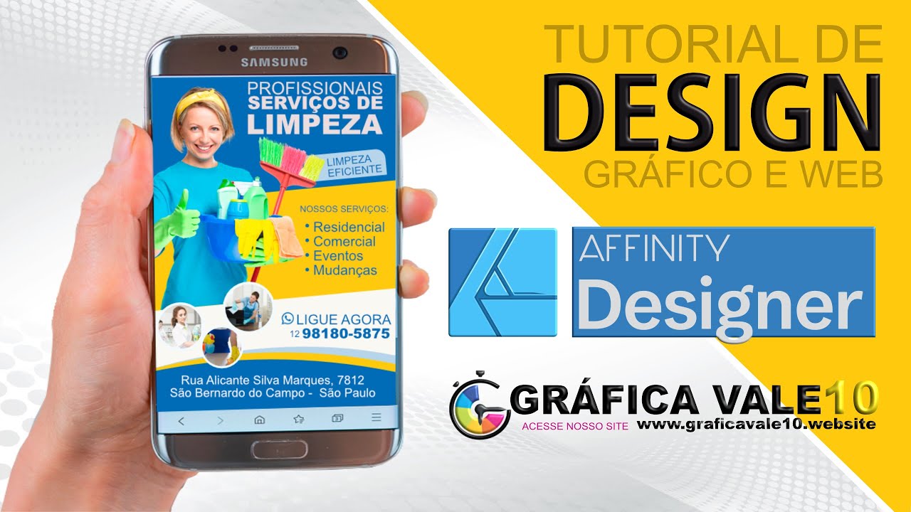 Criar Panfleto de Limpeza no Affinity Designer