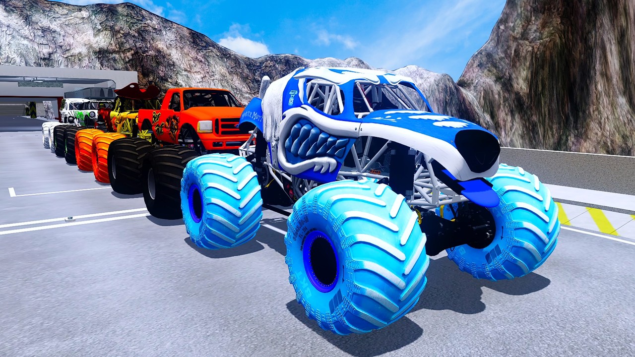 Epic High Speed monster trucks jumps & crashes #135 | BeamNG Drive
