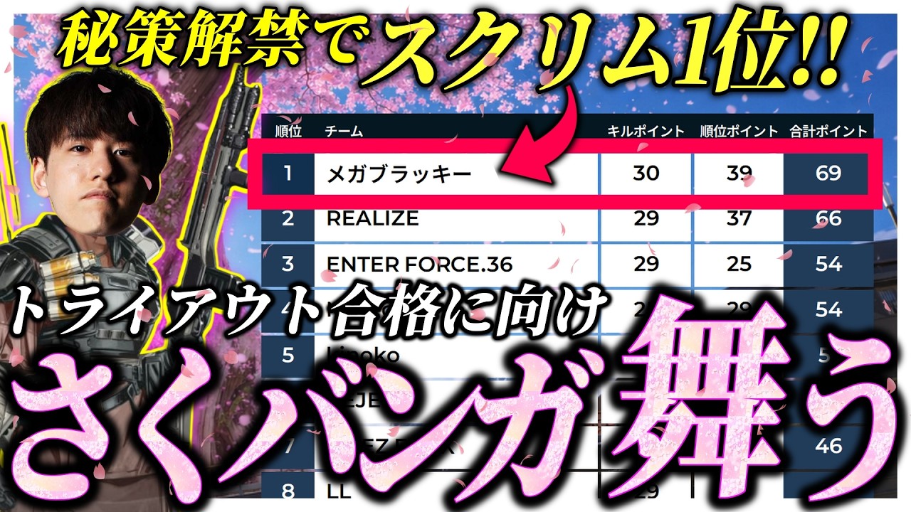 【スクリム】久しぶりのさくバンガでキノトロープを1位に導くsaku【APEX/saku/叶望/YukaPEROdator】